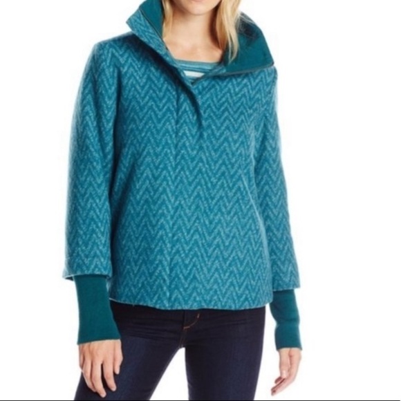 Prana wool coat jacket chevron‎ - Picture 1 of 6